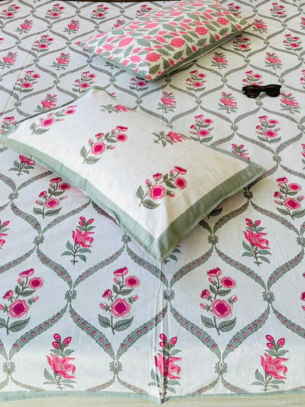 Bougainvillea - Everyday Cotton Bedsheet | Pink