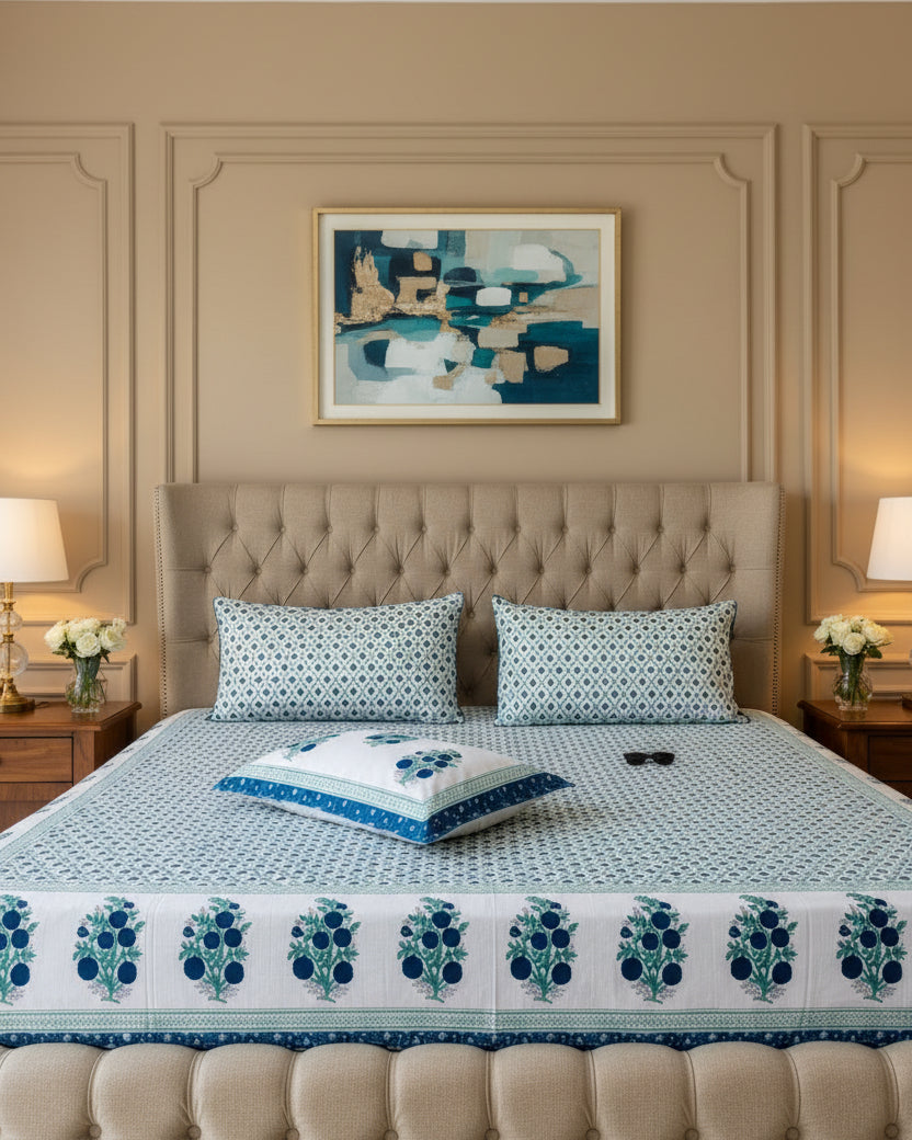 Zara - Everyday Cotton Bedsheet | Blue