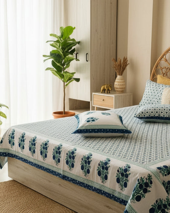 Zara - Everyday Cotton Bedsheet | Blue