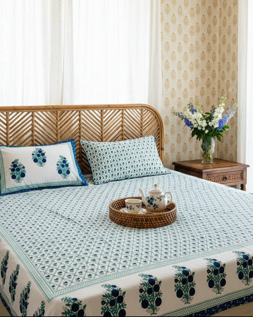 Zara - Everyday Cotton Bedsheet | Blue