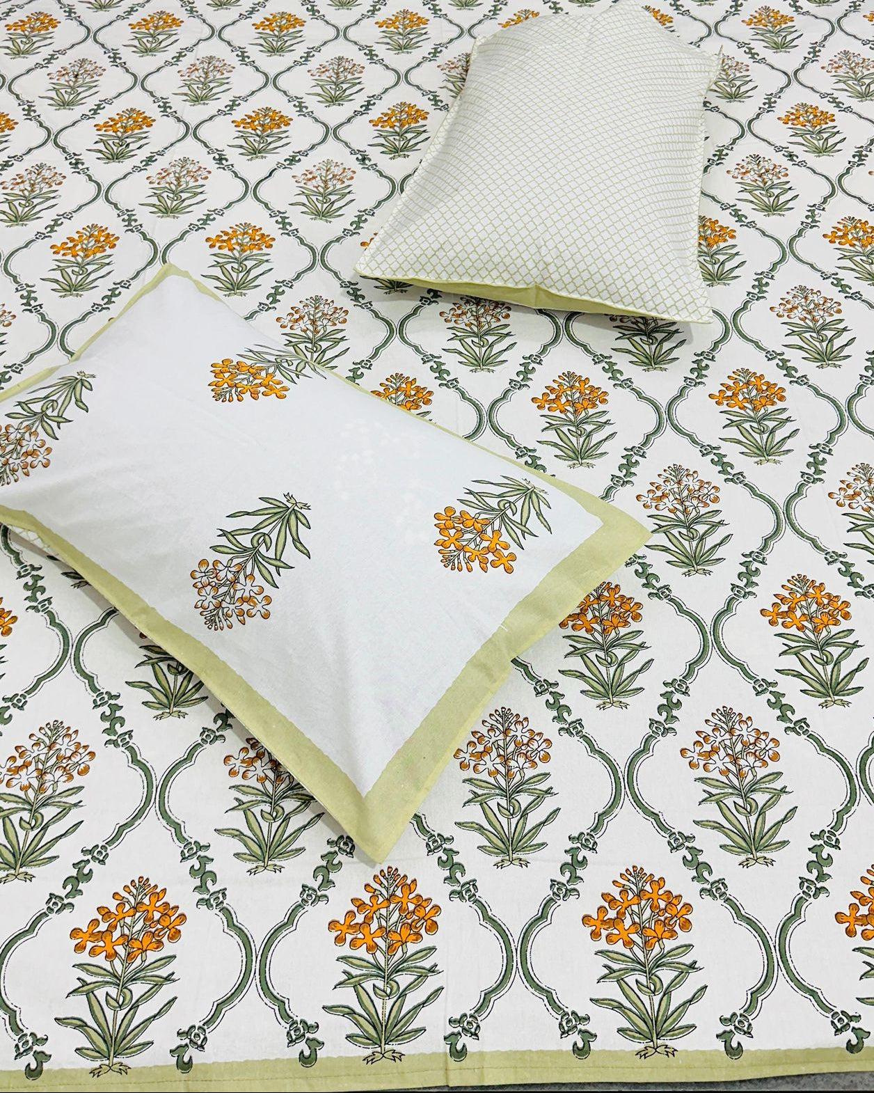 Indrani - Everyday Cotton Bedsheet | Green