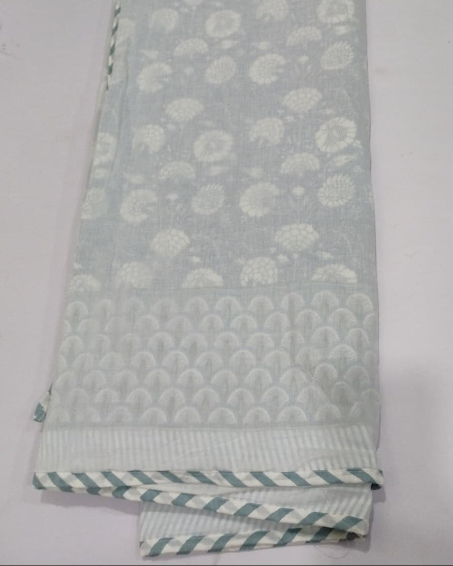 Kumud blue Muslin cotton dohar – double size