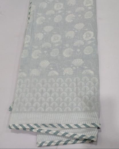 Kumud blue Muslin cotton dohar – double size