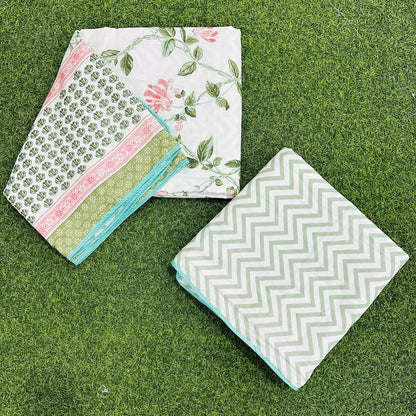 Latika - Reversible Cotton Mulmul Dohar | Pink