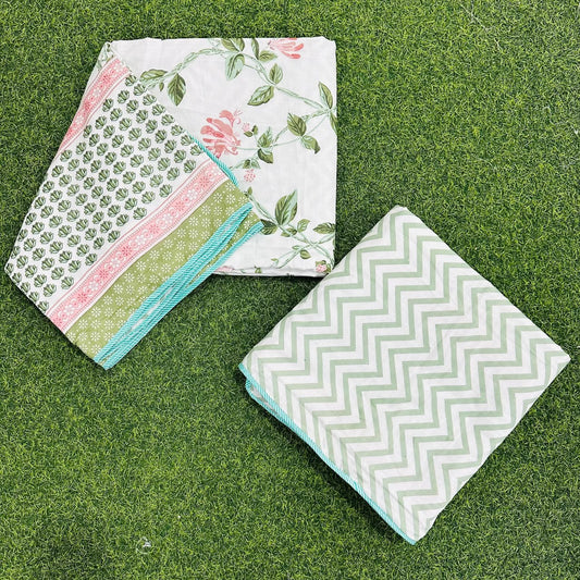 Latika - Reversible Cotton Mulmul Dohar | Pink