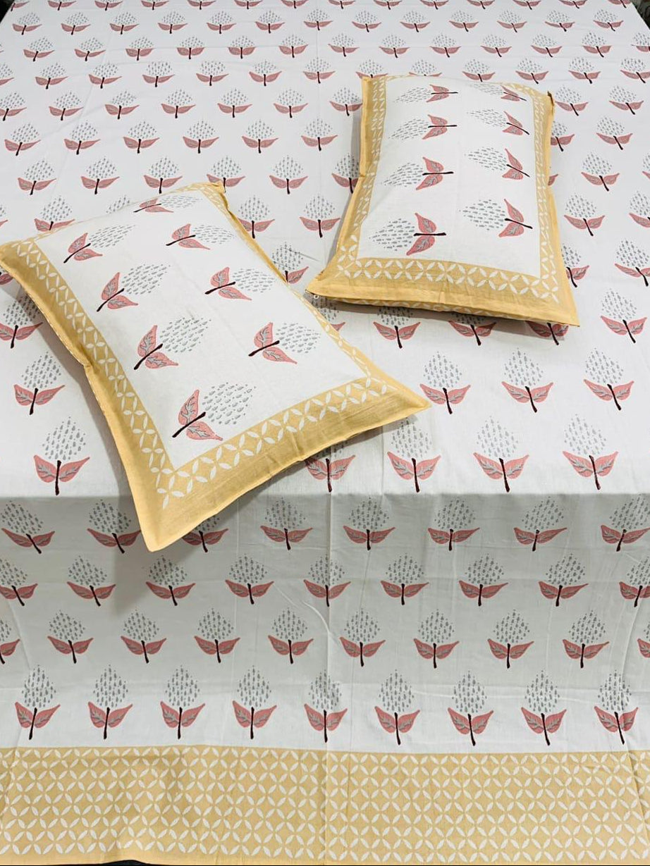 Manjari - The Bud Bedsheet | Everyday Cotton | Yellow