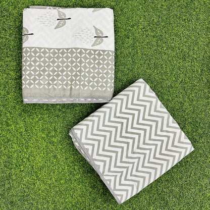 Manjari - Mulmul cotton reversible Dohar  | Grey