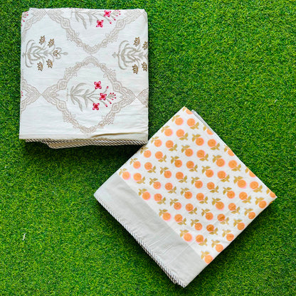 Mehek grey reversible Mulmul cotton dohar – double size
