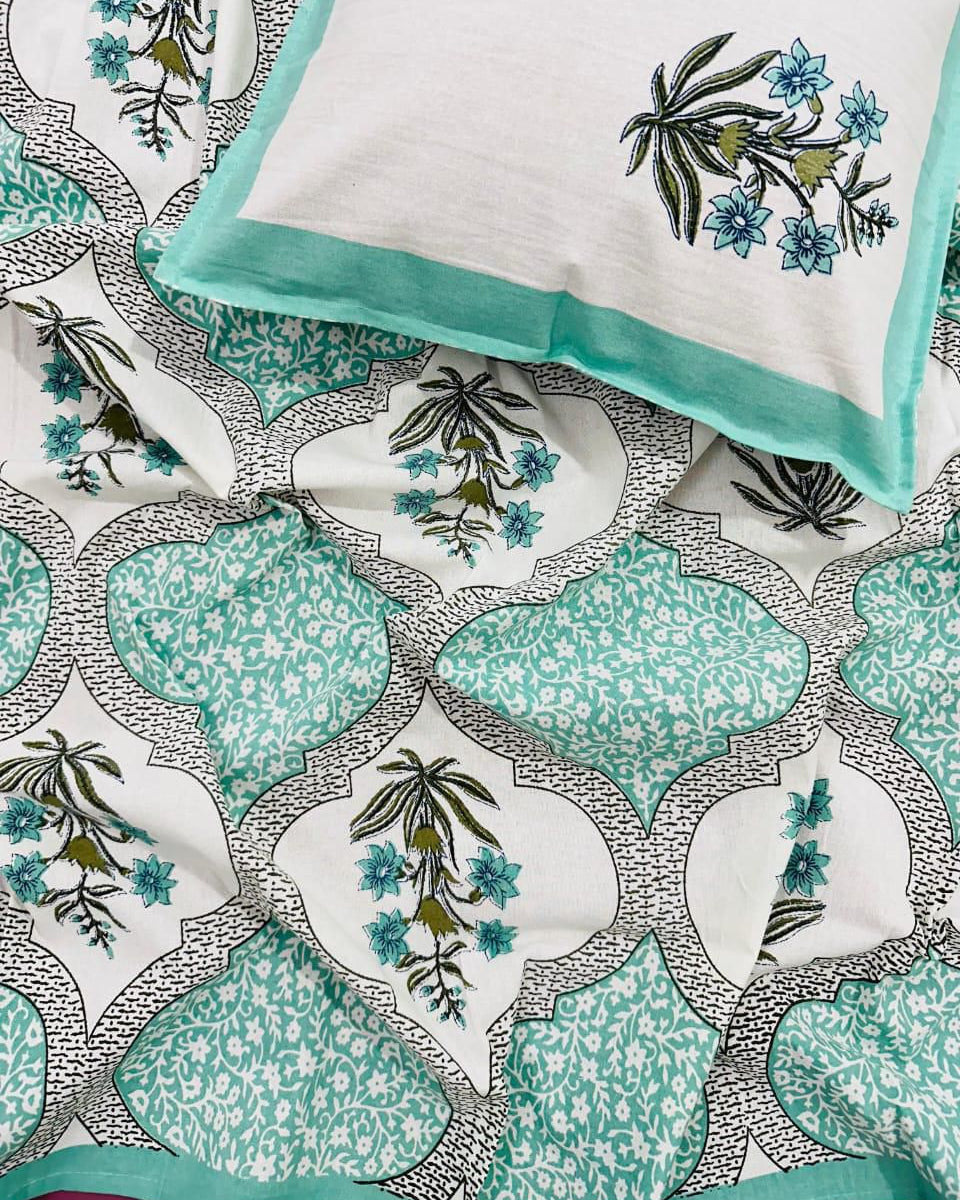 Neerja - Everyday Cotton Bedsheet | Green