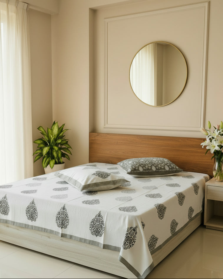 Patralekha - Everyday Cotton Bedsheet | Grey