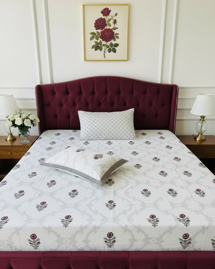 Soumya - Everyday Cotton Bedsheet | Grey