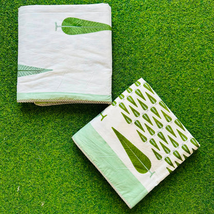 Suparna - Reversible Cotton Mulmul Dohar | Green