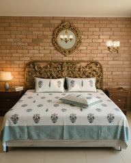 Vasantika - Soft Fine Cotton Bedsheet | Green